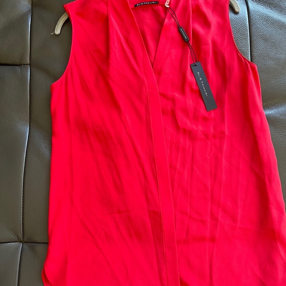 NWT Elie Tahari red Ginny blouse - Picture 1 of 3